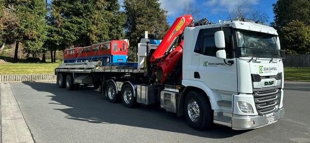 Machinery loaded for transport